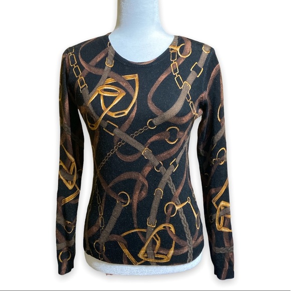 Lauren Ralph Lauren Sweaters - Women’s Lauren Ralph Lauren Equestrian Crewneck Sweater Silk Cashmere Size S